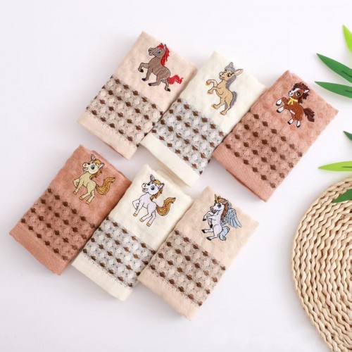 Полотенце хлопок Милые лошадки 26В-2631 МР в шоколадке