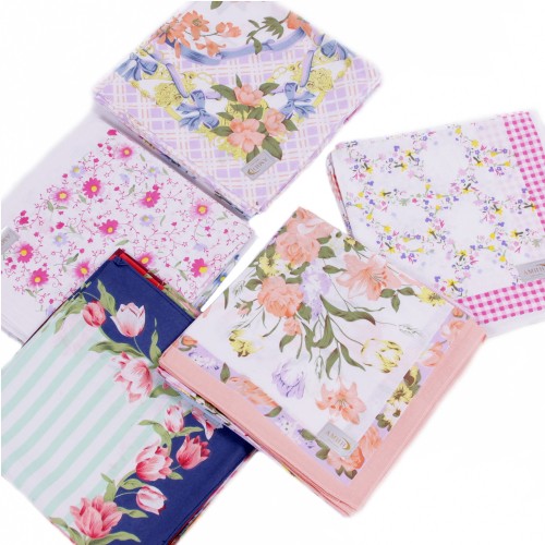 Платки носовые женские батистовые 40*40