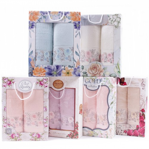 Набор полотенец махровых В-9201 в коробке Б+Л