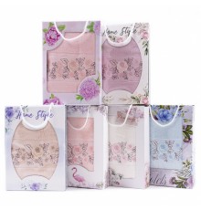 Набор махровых полотенец В-9201 в коробке Л