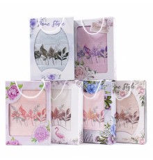 Набор махровых полотенец В-9196 в коробке Л