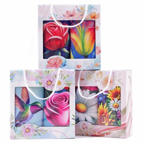 Набор полотенец  микрофибра ВМ022 в сумочке Р+Р