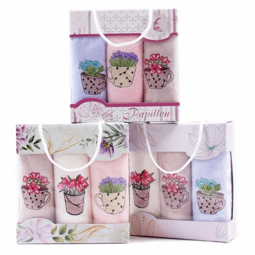 Набор полотенец микрофибра  668-153 в сумочке МР+МР+МР