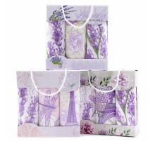 Набор полотенец махра хлопок 625-22 в сумочке Р+Р+Р