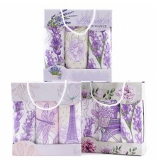 Набор полотенец махра хлопок 625-22 в сумочке Р+Р+Р