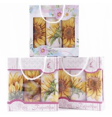 Набор полотенец рогожка 40х75 см в коробке 3 штуки 13435-1 ад