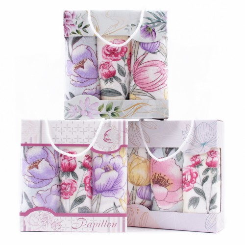 Набор полотенец микрофибра  А6146 в сумочке Р+Р+Р из Иваново