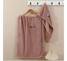 Набор 2-х предметный сауна микрофибра женская + чалма  16015 №2