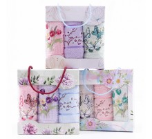 Набор махровых полотенец  9191 в сумочке Р+Р+Р