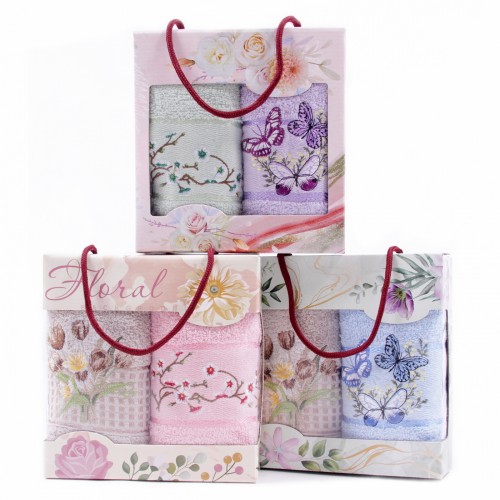 Набор махровых полотенец  9191 в сумочке Р+Р из Иваново