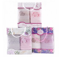 Набор махровых полотенец  22062 в сумочке Р+Р