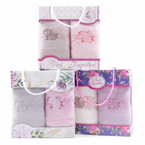 Набор махровых полотенец  22062 в сумочке Р+Р из Иваново