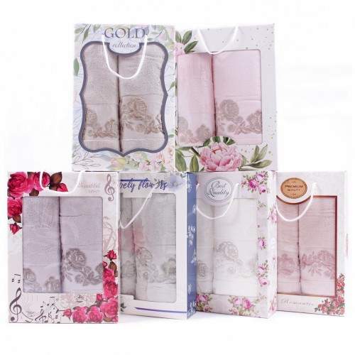 Набор полотенец махровых 22006563 22005563 в коробке Б+Л из Иваново