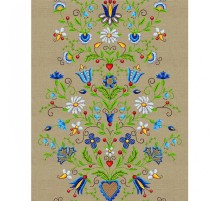 Салфетка-дорожка на стол хлопковая Цветочный лен 30162-1 тк