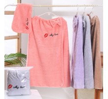 Набор 2-х предметный сауна микрофибра женская + чалма  2840038  в ассортименте