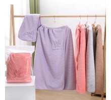 Набор 2-х предметный сауна микрофибра женская + чалма  2840039  в ассортименте