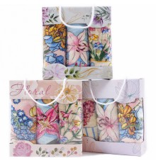 Набор махровых полотенец  6811391 в сумочке Р+Р+Р