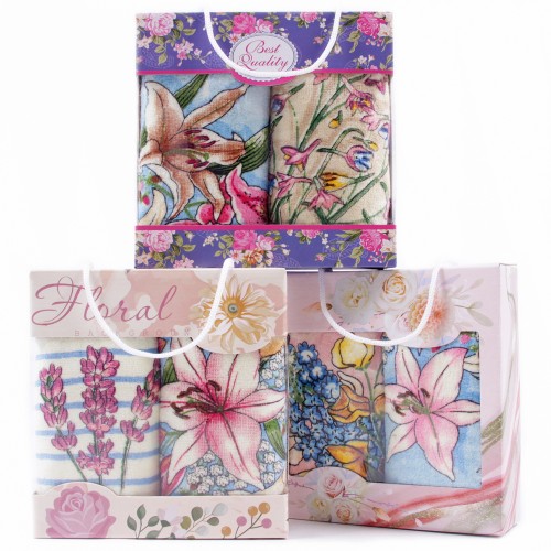 Набор махровых полотенец  6811391 в сумочке Р+Р из Иваново