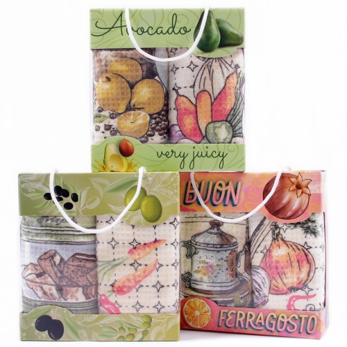 Набор полотенец  хлопок 2211619 в сумочке Р+Р из Иваново