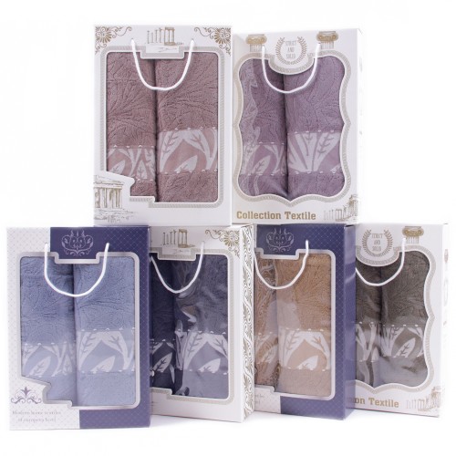 Набор полотенец махровых 1705376 1706376 в коробке Б+Л из Иваново