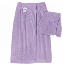 Набор 2-х предметный сауна микрофибра женская + чалма  2840039 вид 4