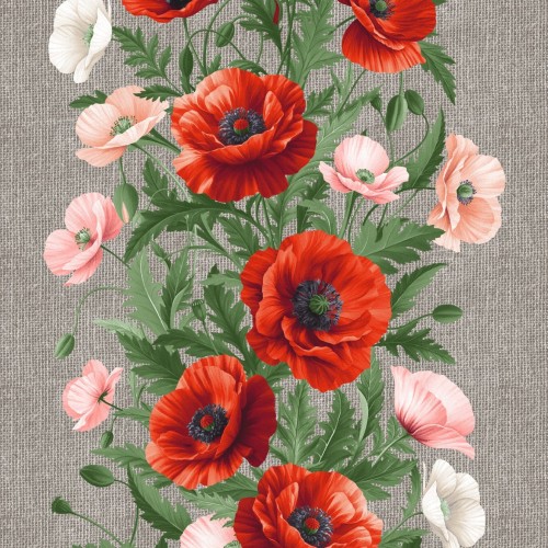 Салфетка-дорожка на стол хлопковая Королевские маки 29451-1 тк из Иваново