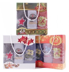 Набор полотенец из микрофибры 23006 в сумочке  Р+Р+Р