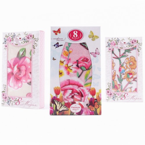 Набор полотенца микрофибра   Y14 в шоколадке 8 марта Р из Иваново