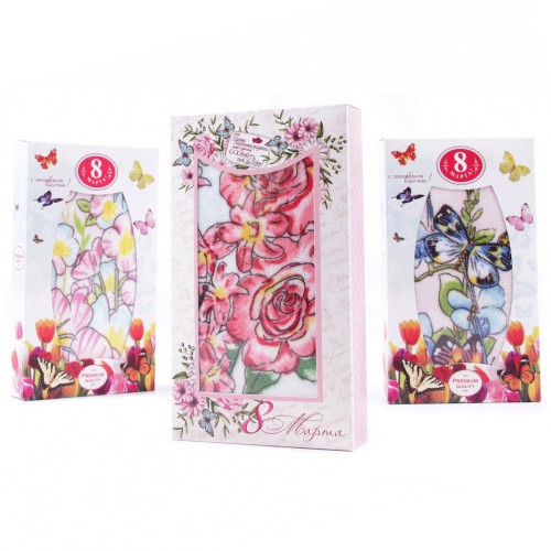 Набор полотенца микрофибра   Y04A в шоколадке 8 марта Р из Иваново