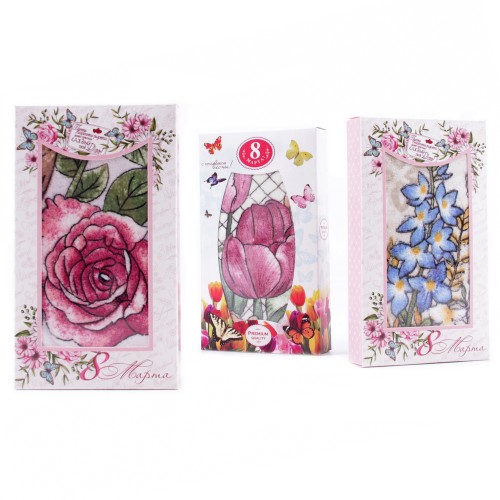 Набор полотенца микрофибра Z100 в шоколадке 8 марта Р из Иваново