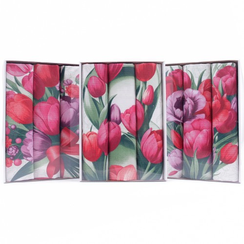 Набор вафельных полотенец Купон 50х63 см 3 штуки в коробке 29480-1 тк из Иваново