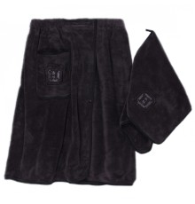 Набор полотенце сауна микрофибра мужская + полотенце 7540236 №1