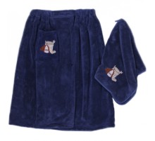 Набор полотенце сауна микрофибра мужская + полотенце 7540228 №1