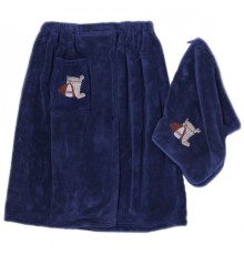 Набор полотенце сауна микрофибра мужская + полотенце 7540228 №1