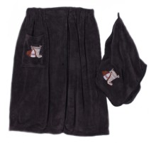 Набор полотенце сауна микрофибра мужская + полотенце 7540228 №2