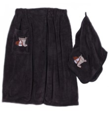 Набор полотенце сауна микрофибра мужская + полотенце 7540228 №2