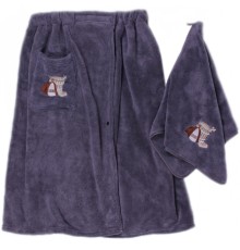 Набор полотенце сауна микрофибра мужская + полотенце 7540228 №5