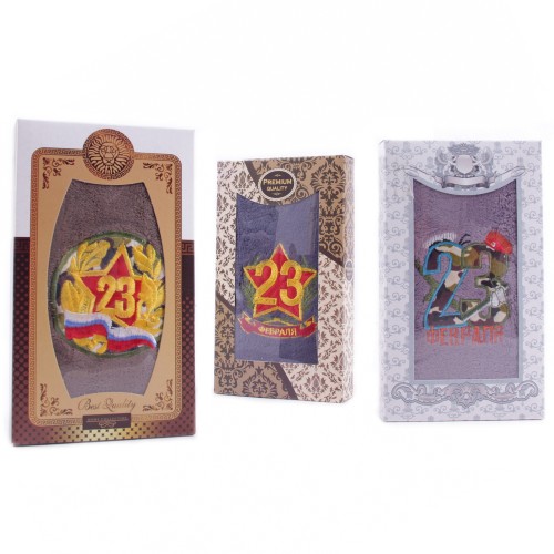 Полотенце из микрофибры М160 в шоколадке 23 февраля  Р из Иваново