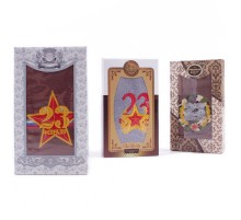 Полотенце из микрофибры М161 в шоколадке 23 февраля  Р