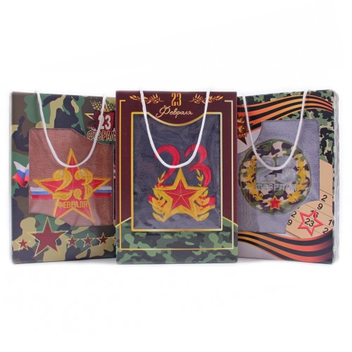 Набор полотенце из микрофибры М161 в коробке 23 февраля Л из Иваново