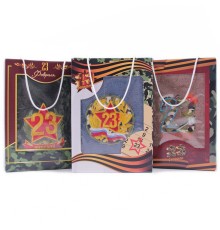 Набор полотенце из микрофибры М160 в коробке 23 февраля Л