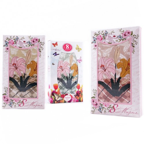 Набор полотенца микрофибра 2804342 в шоколадке 8 марта Р из Иваново