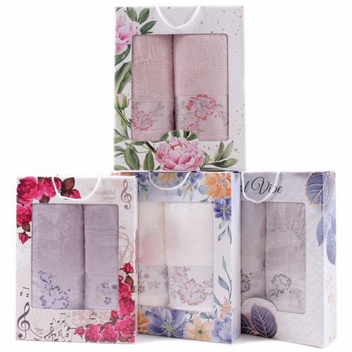 Набор полотенец махровых 88-764 88-765 в коробке Б+Л из Иваново