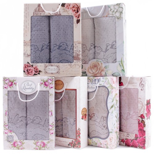 Набор полотенец махровых 88-582 88-583 в коробке Б+Л из Иваново