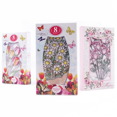 Набор салфеток из микрофибры 28615300 в шоколадке 8 марта С+С  из Иваново