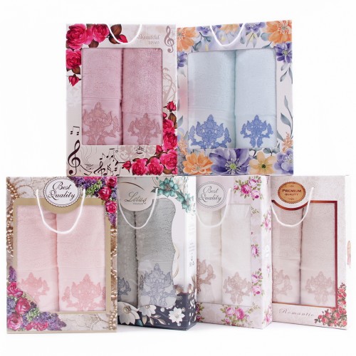 Набор полотенец махровых 6806865 6805865 в коробке Б+Л из Иваново