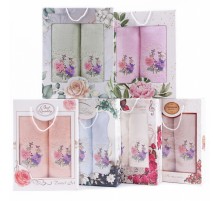 Набор полотенец микрофибра 98-1032 98-1033 в коробке Б+Л