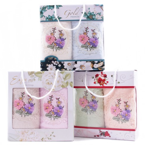 Набор полотенец микрофибра  98-1034 в сумочке Р+Р из Иваново