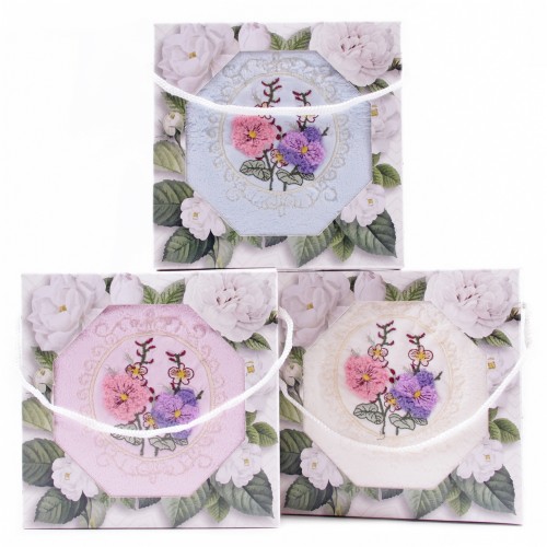 Набор полотенца микрофибра 98-1034 в коробке цветы Р из Иваново