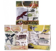 Набор полотенец микрофибра  2811377 в сумочке 23 февраля Р+Р